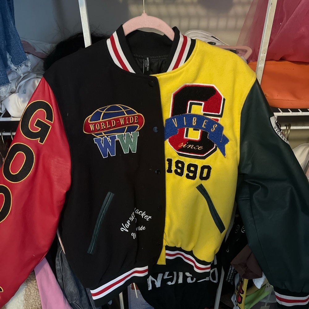 Stylish Multicolor Varsity Jacket - image 1